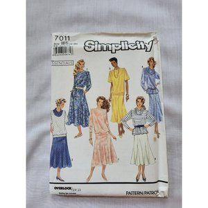 Simplicity #7011 Sewing Pattern Easy Essentials Two-Piece Dress VTG 90s